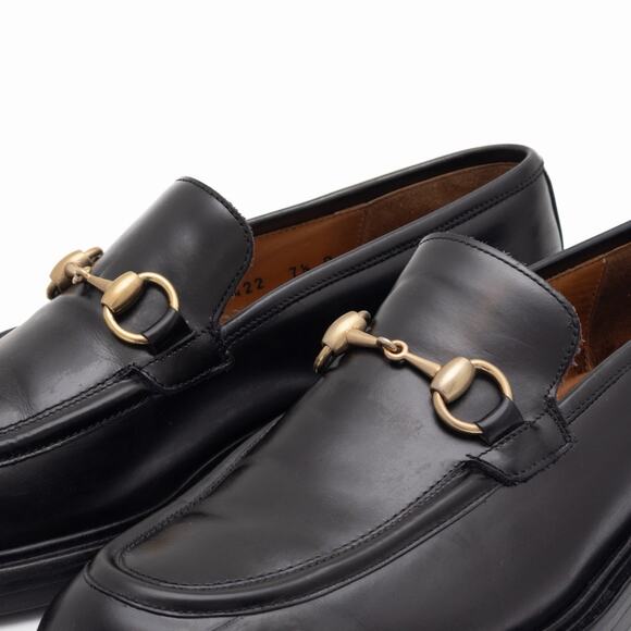 VTG GUCCI Tom Ford Era Black Leather Horsebit Loafers Old Money EU 41 US 8 D main image 16